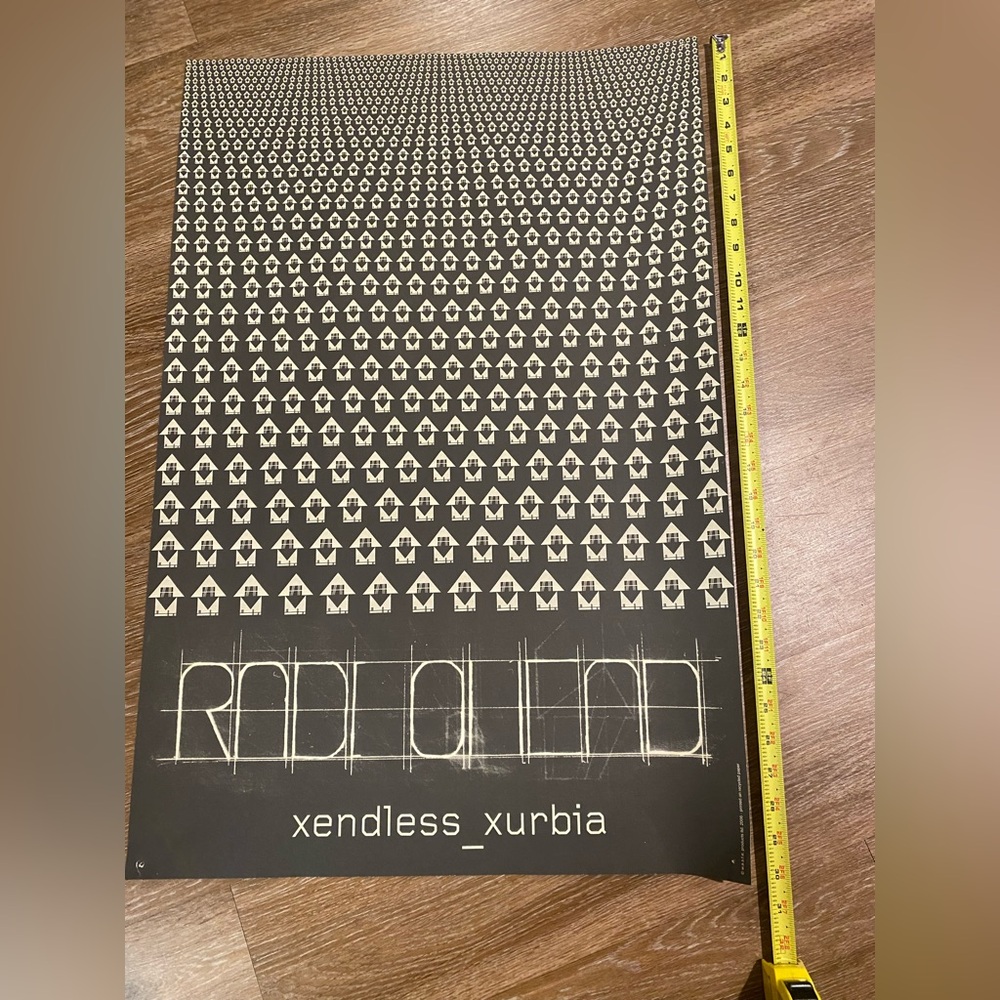 SOLD | Authentic WA.S.T.E. RADIOHEAD In Rainbows Era “Xendless Xurbia” Poster